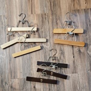 The Setwell And Royal German Set Wooden and Metal Hangers Skirt Or Trouser Clamp